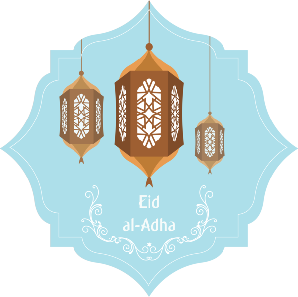 Transparent Eid al-Adha Turquoise Lighting Chandelier for Eid Qurban for Eid Al Adha