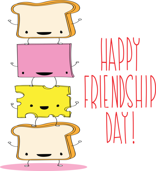 Transparent International Friendship Day Text Pink Line for Friendship Day for International Friendship Day