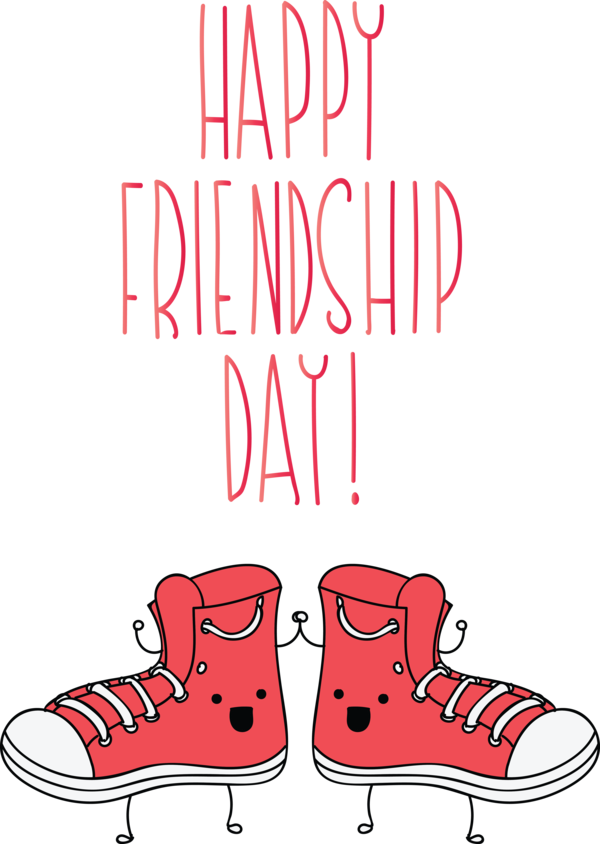 Transparent International Friendship Day Footwear Shoe Text for Friendship Day for International Friendship Day