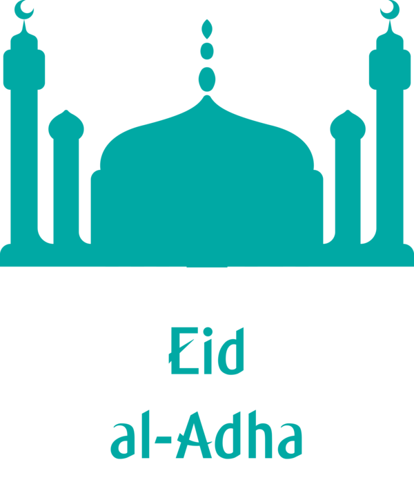 Transparent Eid al-Adha Turquoise Logo Line for Eid Qurban for Eid Al Adha