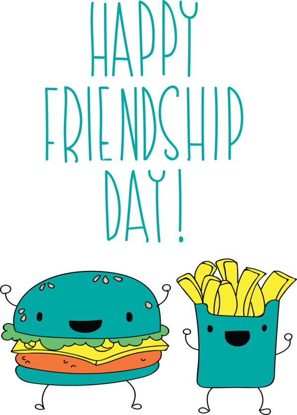 Transparent International Friendship Day Green Yellow Junk food for Friendship Day for International Friendship Day