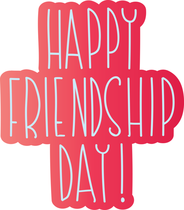 Transparent International Friendship Day Text Font Line for Friendship Day for International Friendship Day
