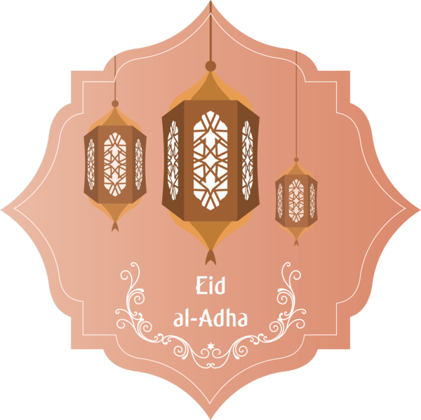 Transparent Eid al-Adha Emblem Font Logo for Eid Qurban for Eid Al Adha