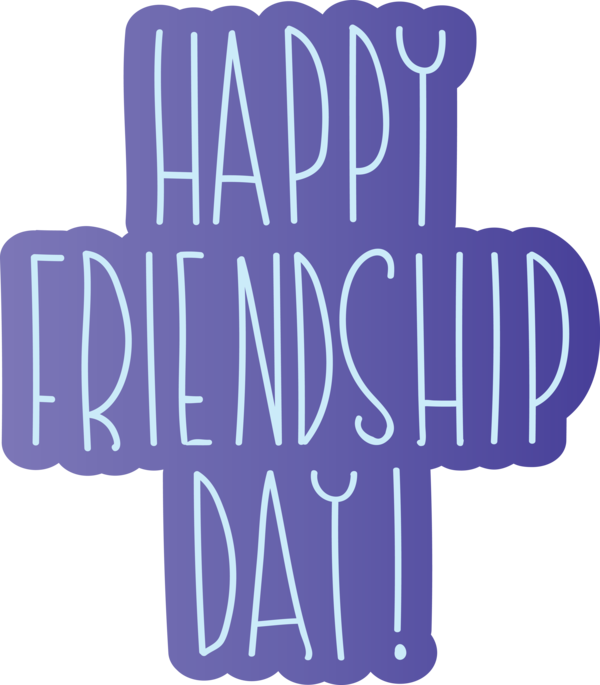 Transparent International Friendship Day Text Font Purple for Friendship Day for International Friendship Day