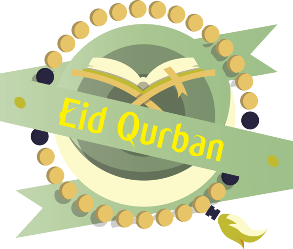 Transparent Eid al-Adha Circle Logo for Eid Qurban for Eid Al Adha