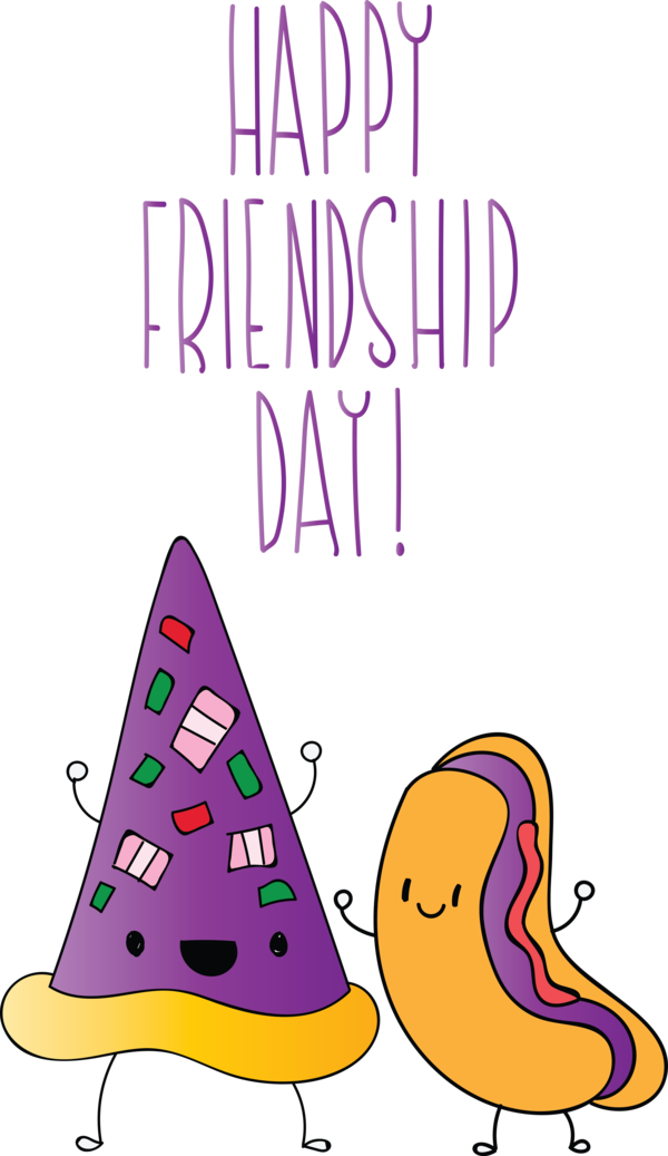Transparent International Friendship Day Font Purple Cone for Friendship Day for International Friendship Day