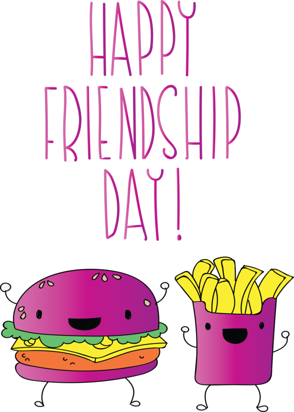Transparent International Friendship Day Purple Pink Line for Friendship Day for International Friendship Day