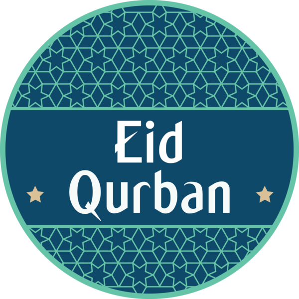 Transparent Eid al-Adha Turquoise Aqua Logo for Eid Qurban for Eid Al Adha