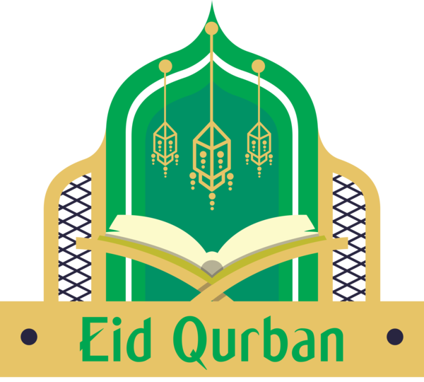 Transparent Eid al-Adha Green Logo for Eid Qurban for Eid Al Adha