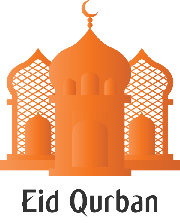 Transparent Eid al-Adha Landmark Orange Architecture for Eid Qurban for Eid Al Adha
