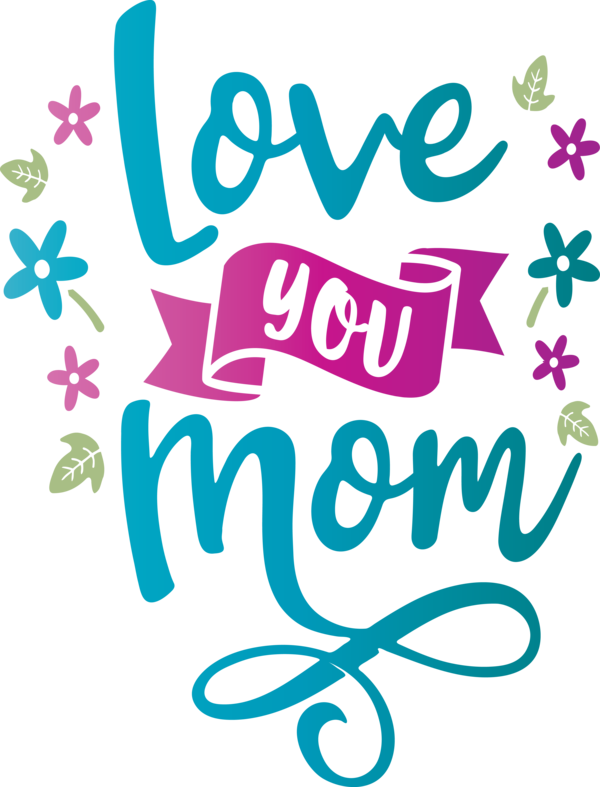 Transparent Mother's Day Mother's Day Text Logo for Love You Mom for Mothers Day