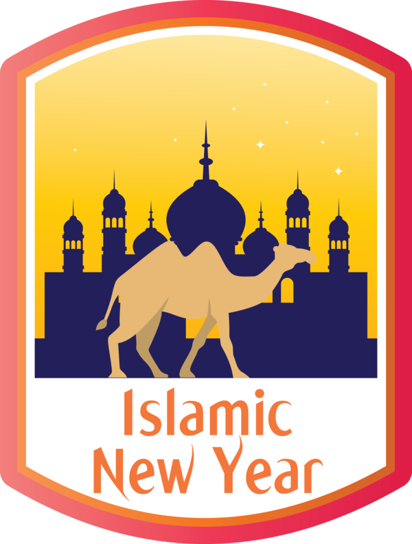 Transparent Islamic New Year Logo Line Area for Hijri New Year for Islamic New Year