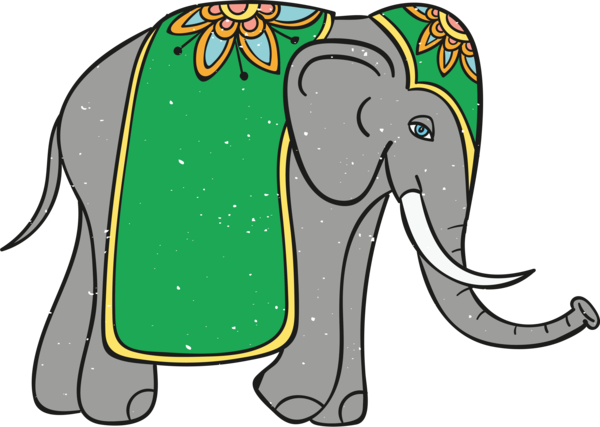 Transparent Diwali Indian elephant African elephants Green for Happy Diwali for Diwali