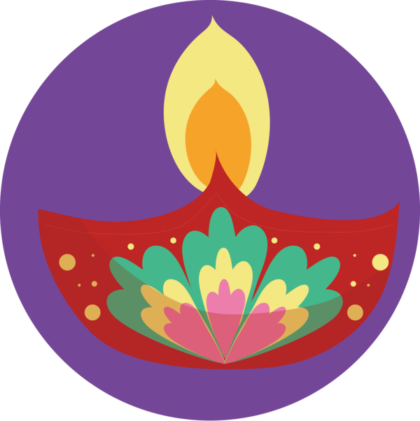 Transparent Diwali Leaf Flower Purple for Happy Diwali for Diwali
