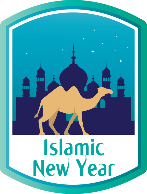 Transparent Islamic New Year Flat design Logo for Hijri New Year for Islamic New Year