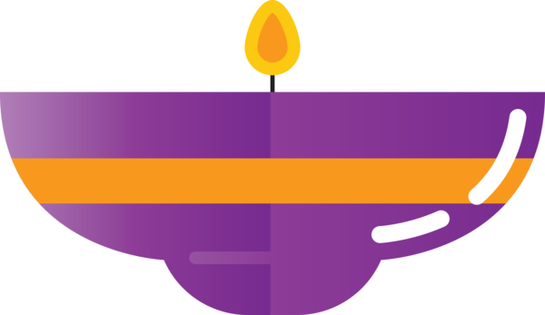 Transparent Diwali Logo Purple Line for Diya for Diwali