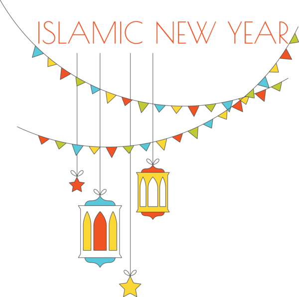 Transparent Islamic New Year Transparency Festival Ornament for Hijri New Year for Islamic New Year