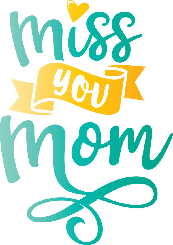 Transparent Mother's Day Logo Line Happiness for Miss You Mom for Mothers Day