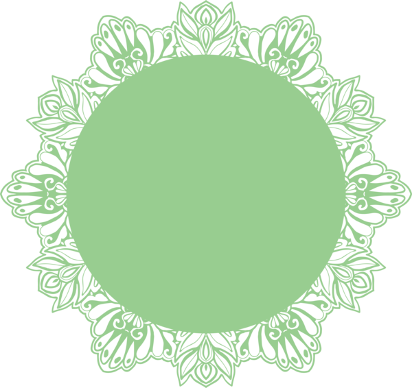 Transparent Diwali Floral design Pattern Green for Rangoli for Diwali