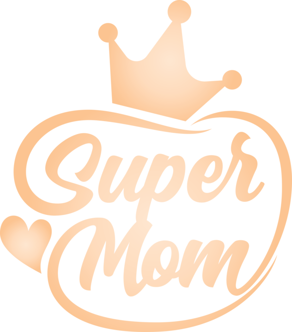 Transparent Mother's Day Logo Produce Line for Super Mom for Mothers Day