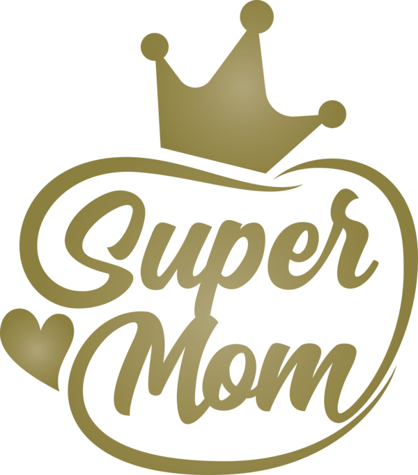 Transparent Mother's Day Logo Font Fruit for Super Mom for Mothers Day