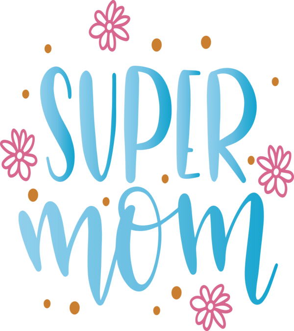 Transparent Mother's Day Design Logo Line for Super Mom for Mothers Day