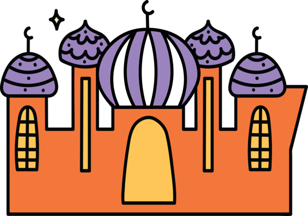 Transparent Islamic New Year Cartoon Pattern Purple for Hijri New Year for Islamic New Year