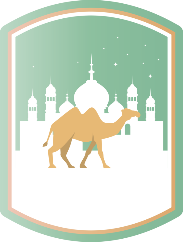 Transparent Islamic New Year Horse Camel Pattern for Hijri New Year for Islamic New Year