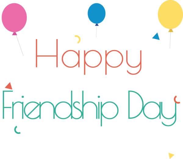 Transparent International Friendship Day Balloon Logo Design for Friendship Day for International Friendship Day