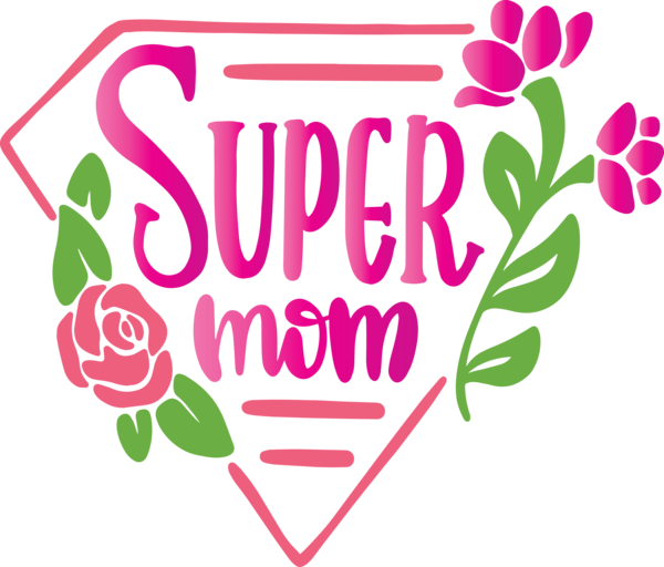 Transparent Mother's Day Petal Cut flowers Floral design for Super Mom for Mothers Day