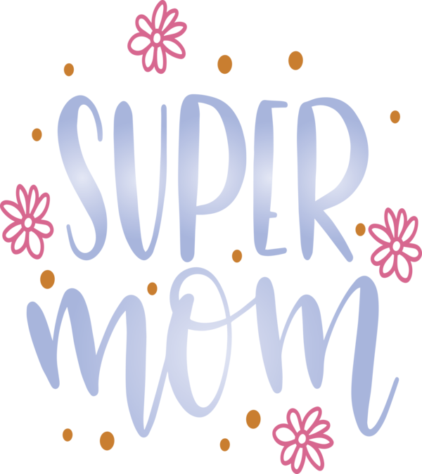 Transparent Mother's Day Logo Design Line for Super Mom for Mothers Day