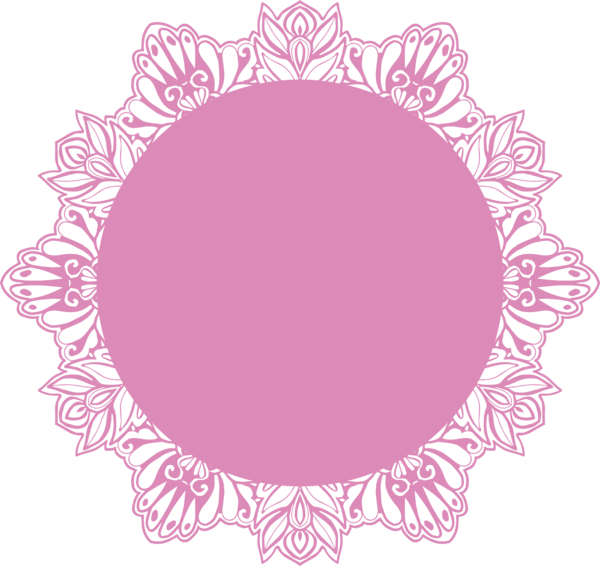 Transparent Diwali Picture frame Pattern Pink M for Rangoli for Diwali