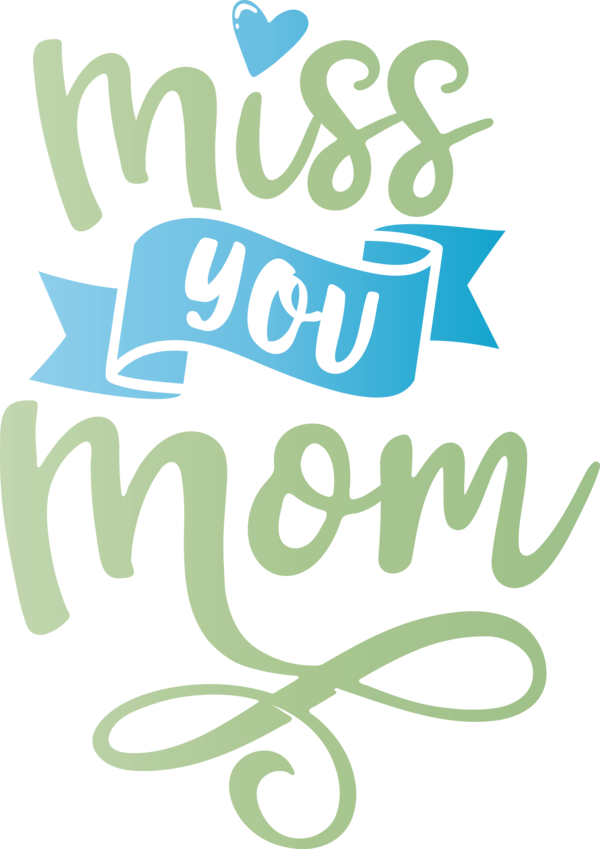 Transparent Mother's Day Logo Design Font for Miss You Mom for Mothers Day