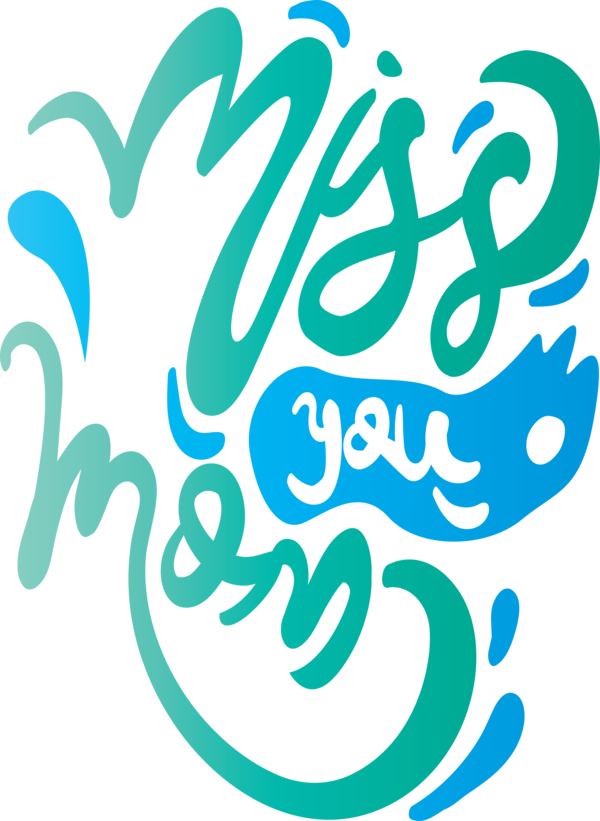 Transparent Mother's Day Logo Line Meter for Miss You Mom for Mothers Day