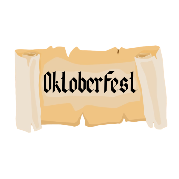 Transparent Oktoberfest Rectangle Font Beige for Beer Festival Oktoberfest for Oktoberfest