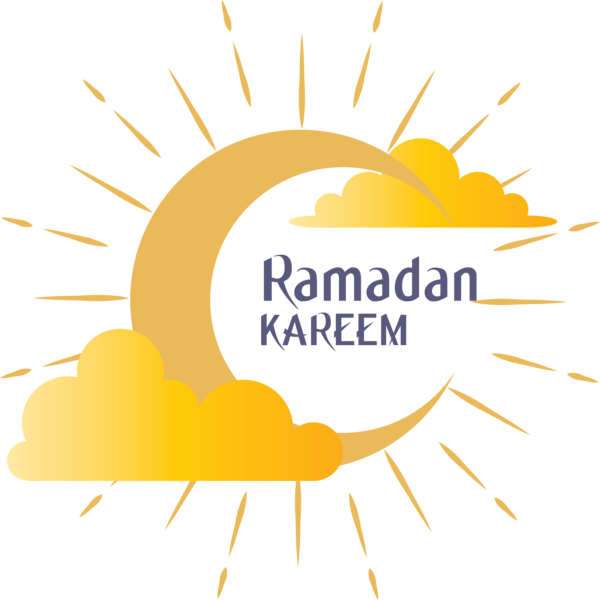 Transparent Ramadan Logo Font Yellow for EID Ramadan for Ramadan