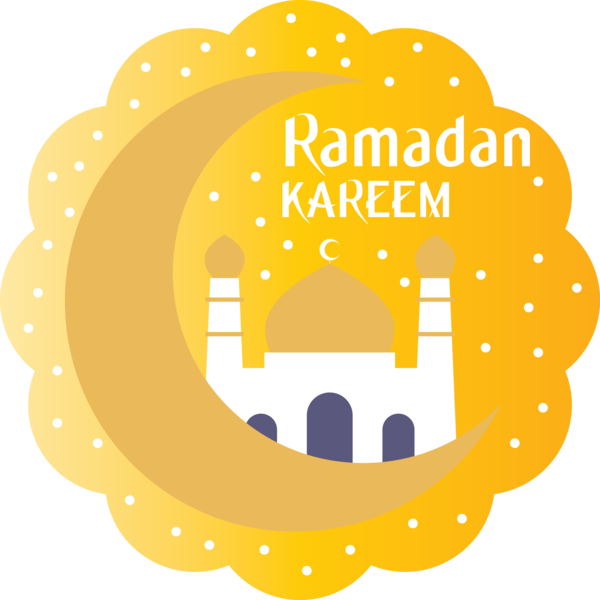 Transparent Ramadan Logo Yellow Area for EID Ramadan for Ramadan