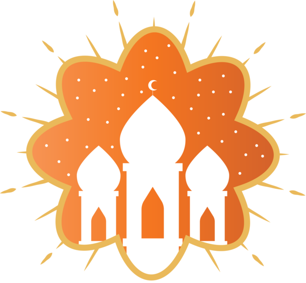 Transparent Ramadan Flat design Logo for EID Ramadan for Ramadan