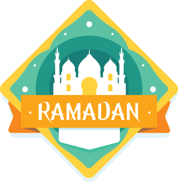 Transparent Ramadan Logo Font Yellow for EID Ramadan for Ramadan