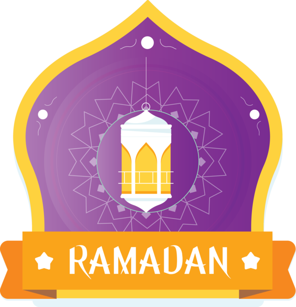 Transparent Ramadan Logo Font Purple for EID Ramadan for Ramadan