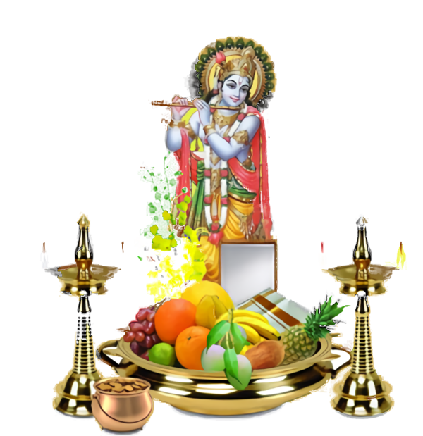 Transparent Vishu Happiness New Year GIF for Hindu Vishu for Vishu