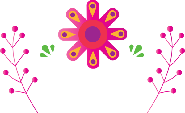 Transparent Cinco de Mayo Floral design Flower Pink for Fifth of May for Cinco De Mayo