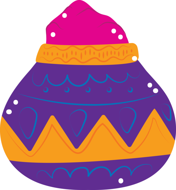 Transparent Holi Headgear Purple Pattern for Happy Holi for Holi