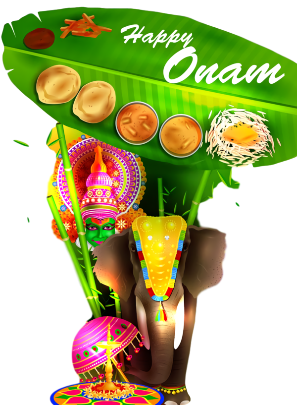 Transparent Onam Onam Royalty-free Kathakali for Onam Harvest Festival for Onam