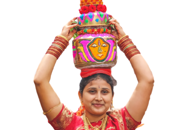 Transparent Bonalu Bonalu Renuka Culture of Telangana for Bonalu Festival for Bonalu