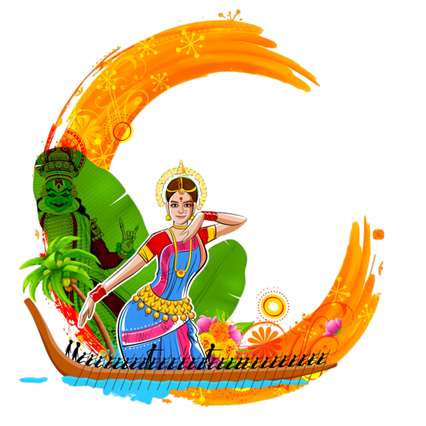 Transparent Onam South India Onam Vallam Kali for Onam Harvest Festival for Onam