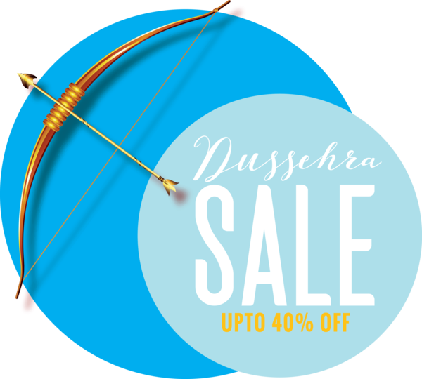 Transparent Dussehra Logo Font Line for Happy Dussehra for Dussehra