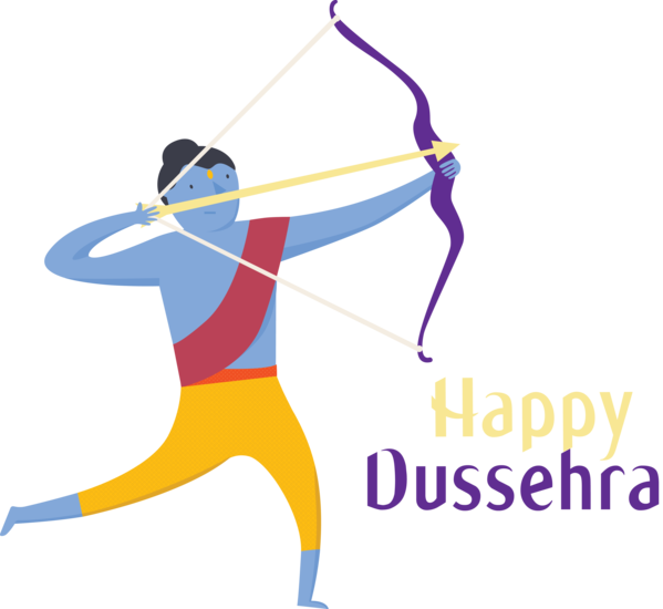 Transparent Dussehra Target archery Logo Joint for Happy Dussehra for Dussehra