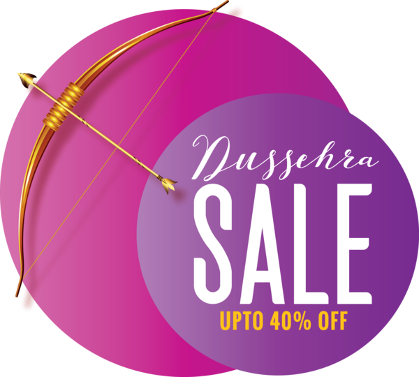 Transparent Dussehra Logo Font Pink M for Happy Dussehra for Dussehra