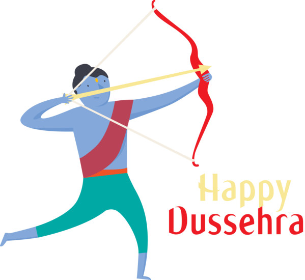 Transparent Dussehra Target archery Angle Line for Happy Dussehra for Dussehra